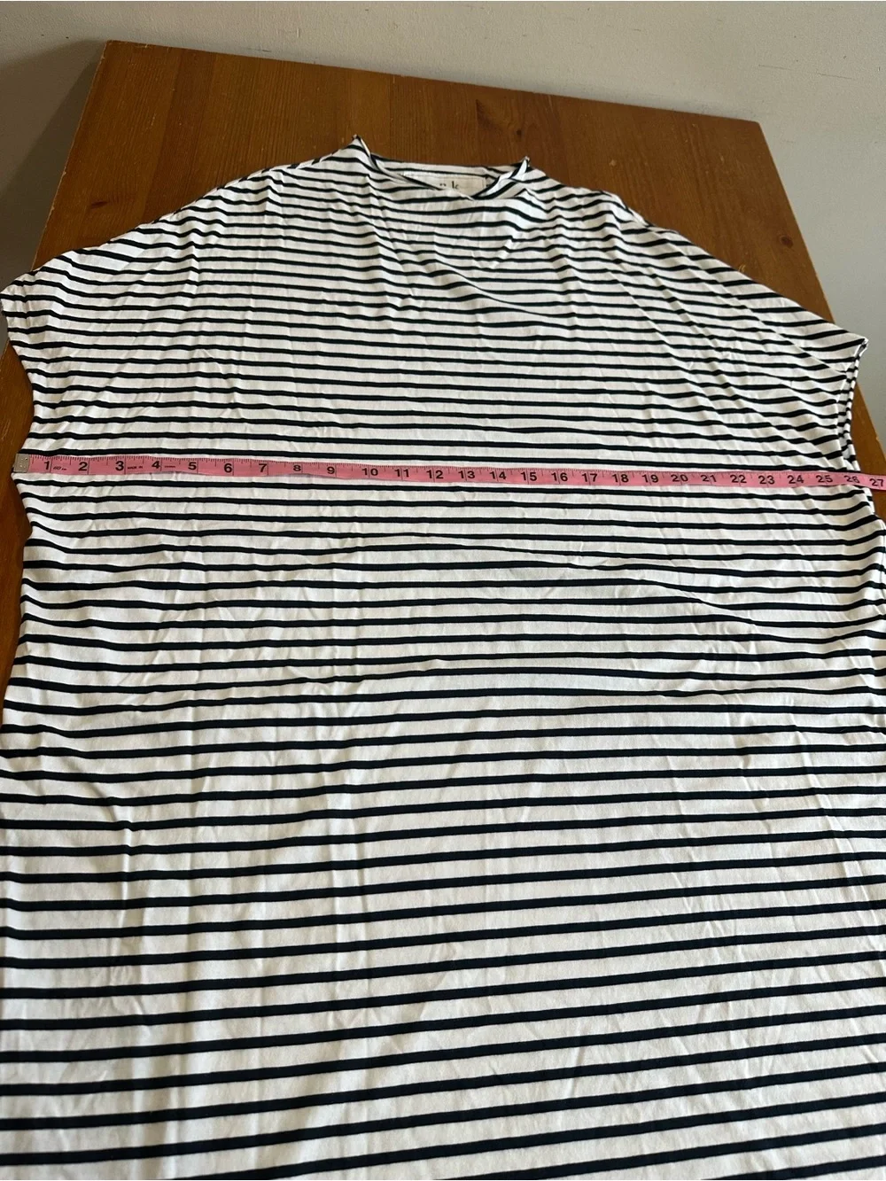Frank & Eileen Black and White Striped Midi Dress 100%Cotton